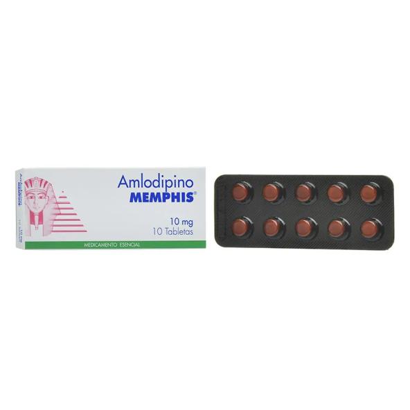 AMLODIPINO 10 MG 10 TABLETAS MP