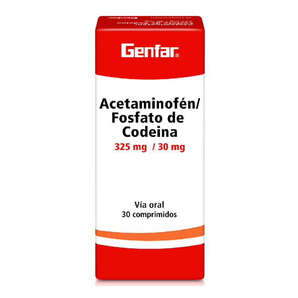 ACETAMINOFEN+CODEINA 325/30MG 30 TBS GF