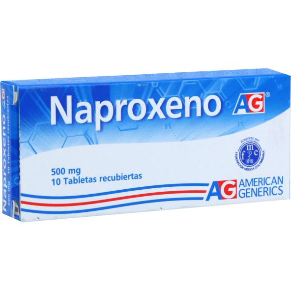 OBS.NAPROXENO 500 MG 10 TABLETAS AG