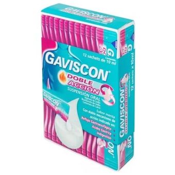 Gaviscon doble accion Suspension 10 ml x 12 unidades