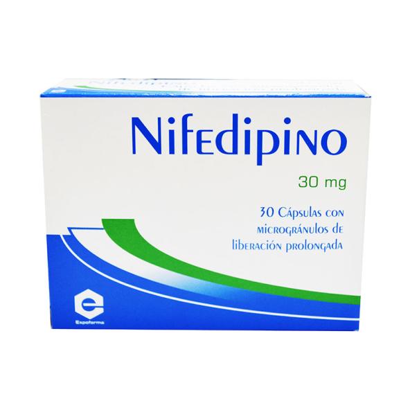 NIFEDIPINO 30 MG 30 CAPSULAS EX