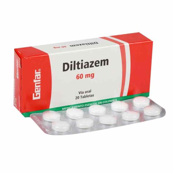 DILTIAZEM 60 MG 20 TABLETAS GF