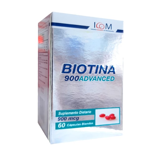 Biotina Advanced 900 Mg 60 Cápsulas ICOM