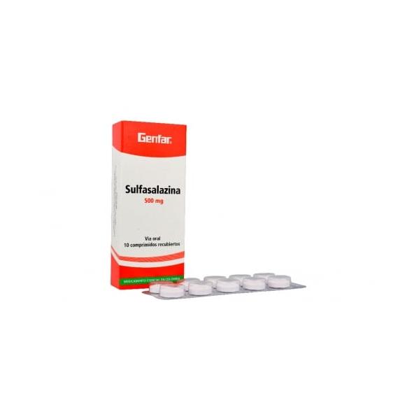 SULFASALAZINA 500 MG 10 TABLETAS GF