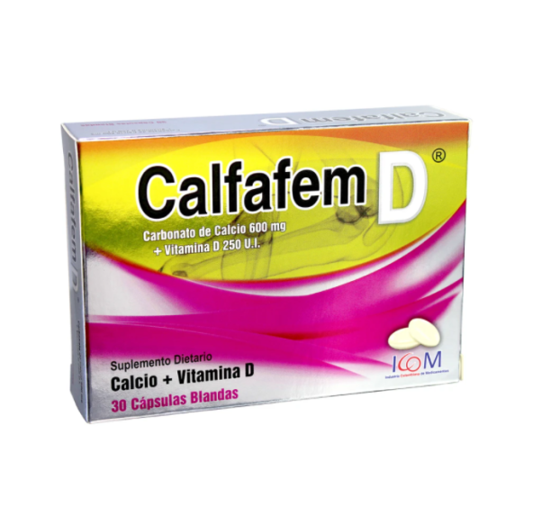 CALFAFEM D 600MG/250UI 30 CAP.BLAN ICOM